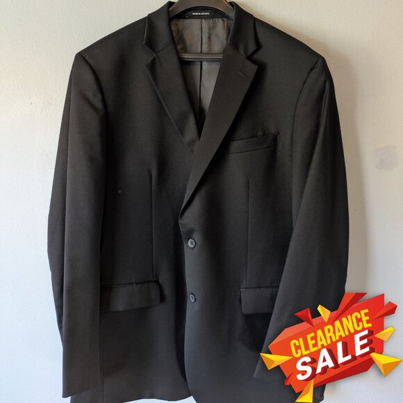 Kenneth Cole Other - Awearness Kenneth Cole Slim Fit Black Suit 46 Extra-Long and Pants W36-38 L34